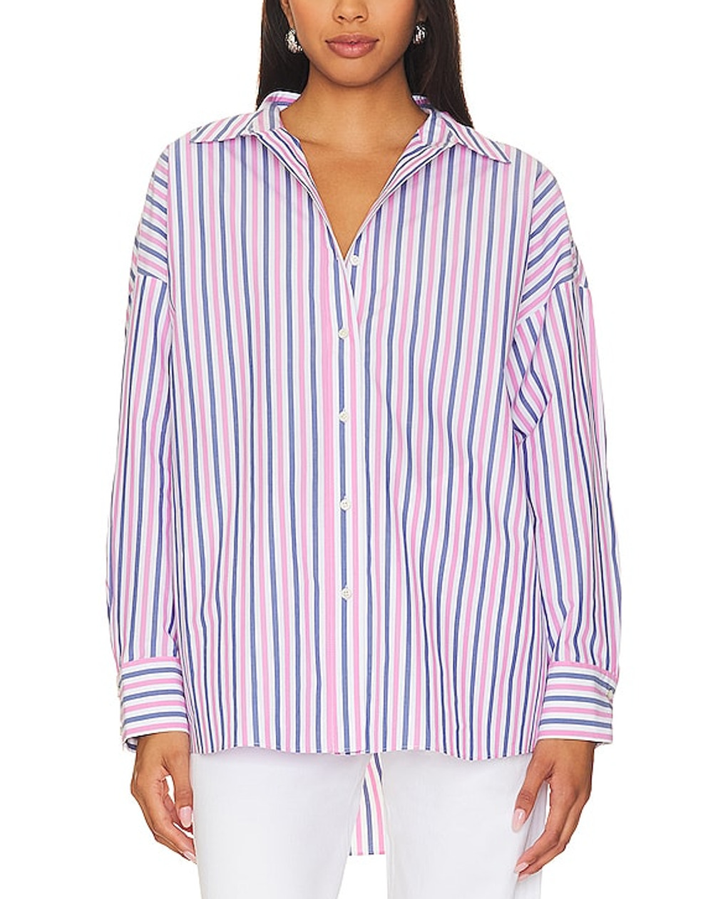Favorite Daughter Striped Boyfriend Button Down Shirt Size M